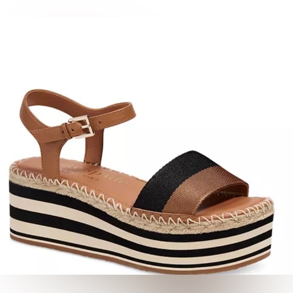 KATE SPADE NEW YORK WOMEN’S PICNIC ANKLE STRAP ESPADRILLE PLATFORM WEDGE - Picture 1 of 8